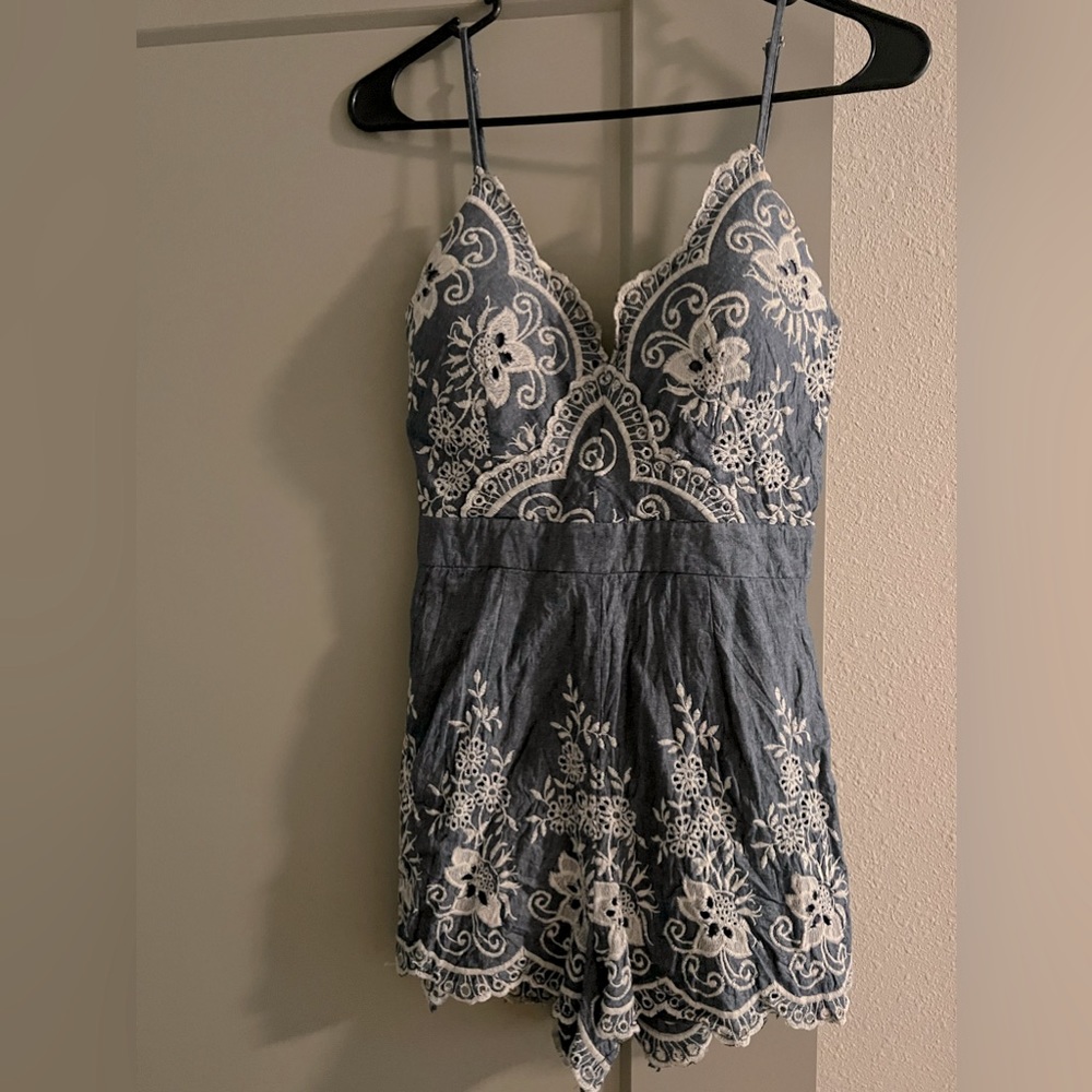 Denim/blue romper